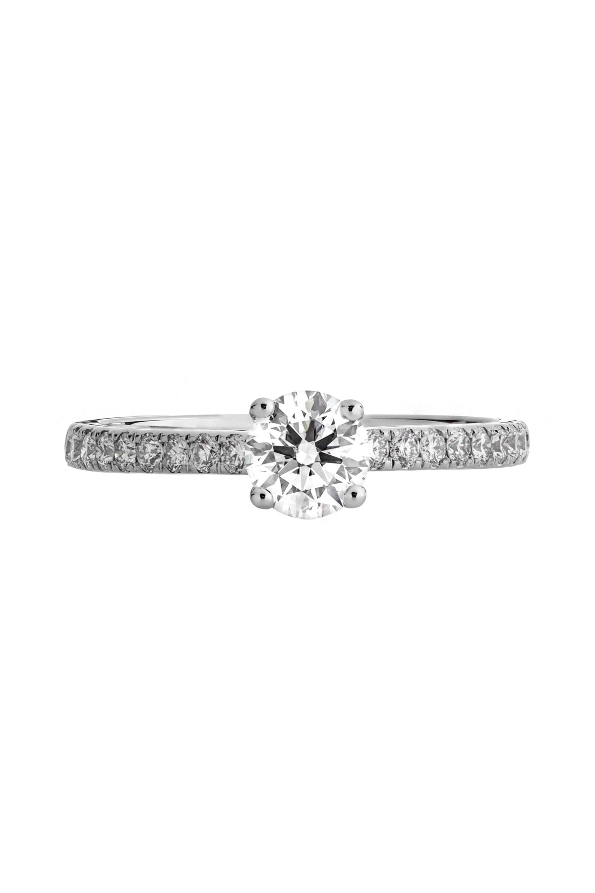Amelia Ring- White Sapphire Prong Set Cathedral Style Solitaire Engage